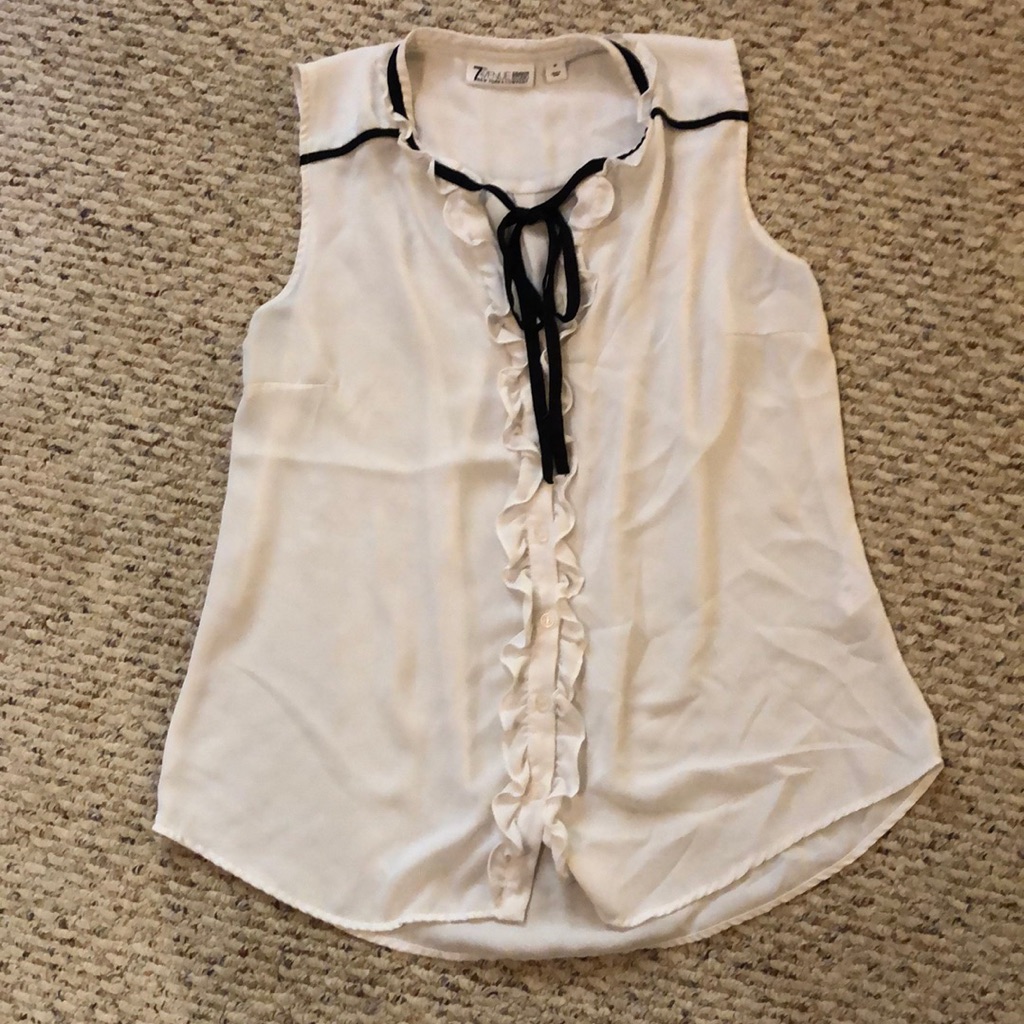 Ruffle Front Button Up